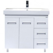 Тумба с раковиной Misty Селена 80 прямая с 3 ящиками СОМО