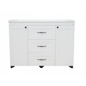 Тумба с раковиной Misty Дуэт УТ000008724 120 белый матовый