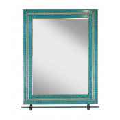 Зеркало с полкой Misty Fresko 90 краколет зеленый патина