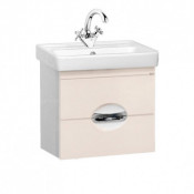 Тумба Misty Жасмин 65 подвесная с 2 ящиками  бежевая эмаль с доводчиками