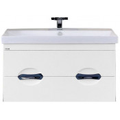 Тумба Misty Жасмин 90 подвесная с 2 ящиками белая эмаль с доводчиками