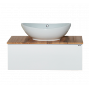 Тумба с раковиной Misty Ива УТ000008503 90 подвесная с 1 ящиком комбинированная