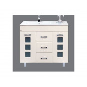 Тумба с раковиной Misty Квадро 90 левая, бежевая