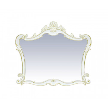 Зеркало Misty Bianco 120 белое сусальное золото