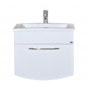 Тумба MIsty Корсика 70 с 1 ящиком подвесная белая эмаль