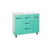 Тумба с раковиной Misty Кристи 90 правая салатовая