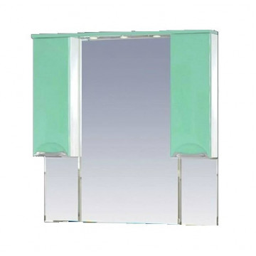 Зеркало-шкаф Misty Жасмин 105 с подсветкой салатовая эмаль