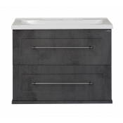 Тумба с раковиной Misty Марта 60 подвесная темный бетон COMO