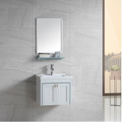 Комплект мебели для ванной River Amalia 505 BU 10000003936 белый/голубой