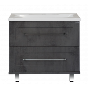 Тумба под раковину Misty Марта 100 напольная темный бетон 