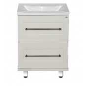 Тумба Misty Марта 60 напольная белая фактурная COMO