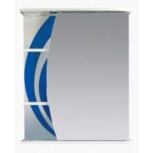 Зеркальный шкаф Misty Каролина 60 правый синее стекло