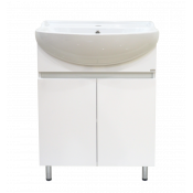 Тумба с раковиной Misty Амур 60 напольная прямая ПВХ