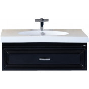 Тумба Misty Европа 90 подвесная черная эмаль с доводчиком