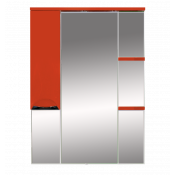 Зеркало-шкаф Misty Жасмин 75 левый с подсветкой красная пленка