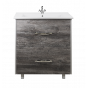 Тумба с раковиной Misty Норд 75 напольная с 2 ящиками комбинированная