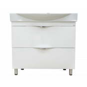 Тумба с раковиной Misty Орион 85 белая с 2 ящиками
