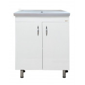 Тумба с раковиной Misty Калипсо 70 прямая белая