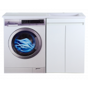 Тумба с раковиной Misty Фостер 55 R под стиральную машину напольная прямая белая 55 см