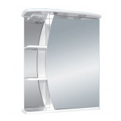 Зеркальный шкаф Misty Луна 70 правый с подсветкой белый