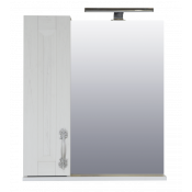 Зеркальный шкаф Misty Прайм 60 левый белый (ДСП Сосна Андерсен)