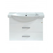 Тумба с раковиной Misty Монро 65 с 2 ящиками подвесная белая