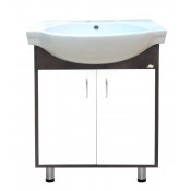 Тумба с раковиной Misty Панда 70 прямая венге/белый