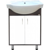 Тумба с раковиной Misty Панда 60 прямая венге/белый