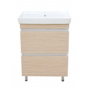 Тумба с раковиной Misty Слим 60 светлое дерево