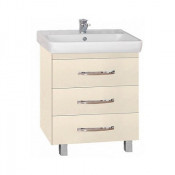 Тумба с раковиной Misty Эмилия 60 напольная бежевая с доводчиками