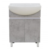 Тумба с раковиной Misty Ультра 60 напольная прямая бетон