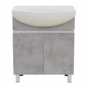 Тумба с раковиной Misty Ультра 70 напольная прямая бетон