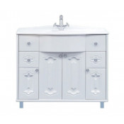 Тумба Misty Грация 90 с 2 ящиками белая