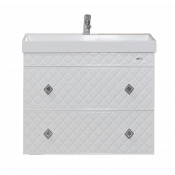 Тумба с раковиной Misty Valencia 80 напольная с 2 ящиками Л-Вал01080-011П2Я