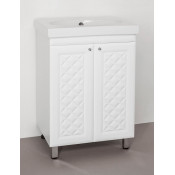 Тумба напольная под раковину Style Line Канна 60 Люкс, белая ЛС-00000726