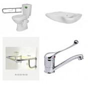Комплект сантехники для инвалидов (Персона с хром. пор-ем  430793 4601-04-050 P2-32-220-730-600)