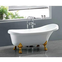 Акриловая ванна на львиных алюминиевых золотых лапах Cerutti SPA Vico C-2014-1 7205