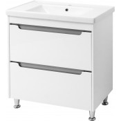 Тумба напольная Cerutti SPA Эмилия grey 80 с умывальником Кантэ 80