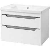 Тумба подвесная Cerutti SPA Эмилия grey 80 с умывальником Кантэ 80