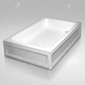 Поддон акриловый RGW B/CL-A 80х120х27 16180282-51-A