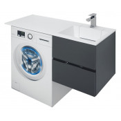 Тумба с раковиной Aquanet Алвита 120 R 243776 Серый антрацит