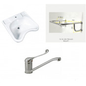 Rosa комплект раковина с поручнем и смесителем (Вн УмБ09+A413+КУ-1+КСт-360+P2-32-220-730-600+6800-04-050)