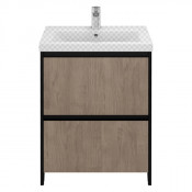 Тумба под раковину подвесная Velvex Klaufs 60 tpKLA.60.2Y-617.217 черный матовый/дерево