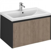 Тумба под раковину подвесная Velvex Klaufs 70 tpKLA.70.1Y-617.217 черный матовый/дерево