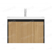 Тумба под раковину подвесная Velvex Klaufs 80 tpKLA.80.1Y-617.217 черный матовый/дерево