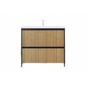 Тумба под раковину напольная Velvex Klaufs 90 tnKLA.90.2Y-617.217 черный матовый/дерево