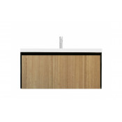 Тумба под раковину подвесная Velvex Klaufs 100 tpKLA.100.1Y-617.217 черный матовый/дерево