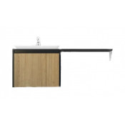 Тумба под раковину подвесная Velvex Klaufs tpKLA.56.60.1Y-617.217 черный матовый/дерево