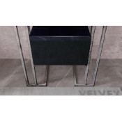 Тумба подвесная Velvex Gelou 45 tpGEL.45-42.21 антрацит, боковины белые