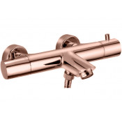 Смеситель для ванны Paffoni Light LIQ022ROSE с термостатом Розовое золото